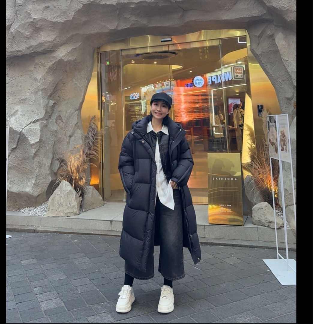 【张小张】秋冬高奢中长款鹅绒羽绒服2436