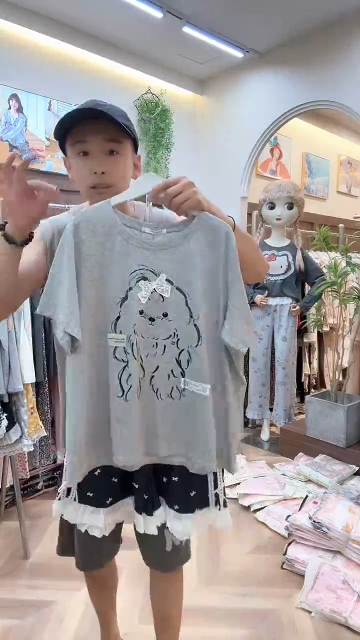 棉小熊半袖短裤L号135斤以下