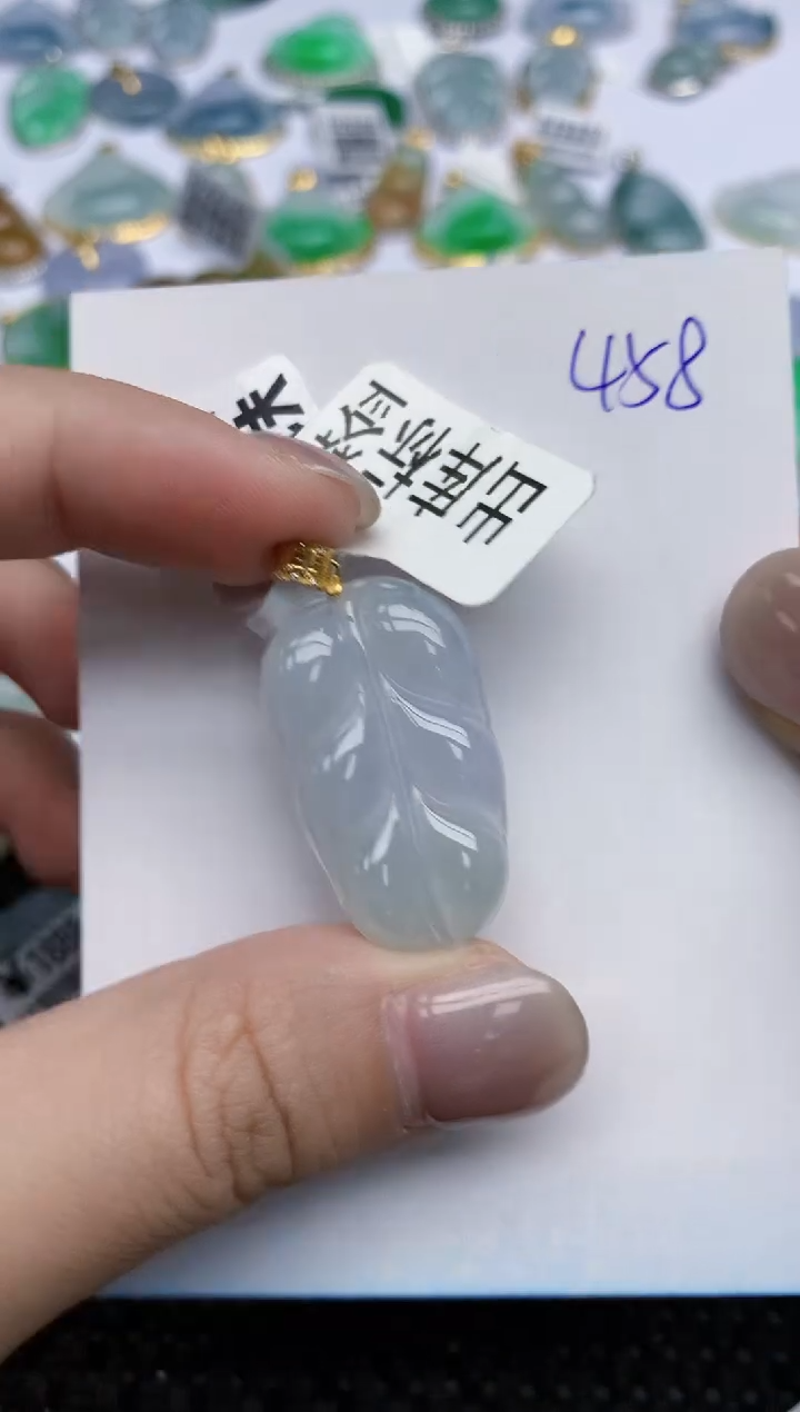 【闪购商品】翡翠颈饰18K金镶嵌天然翡翠A货