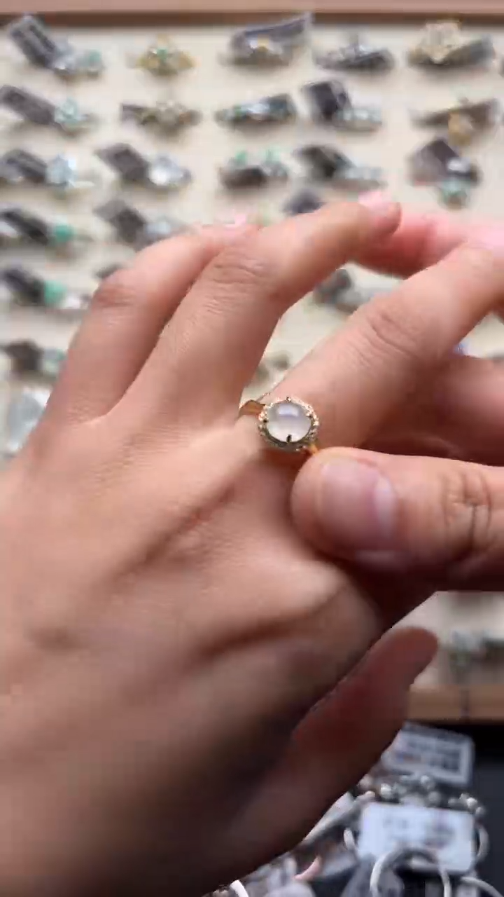 【闪购商品】翡翠戒指银S925镶嵌缅甸A货翡翠S925银镶嵌