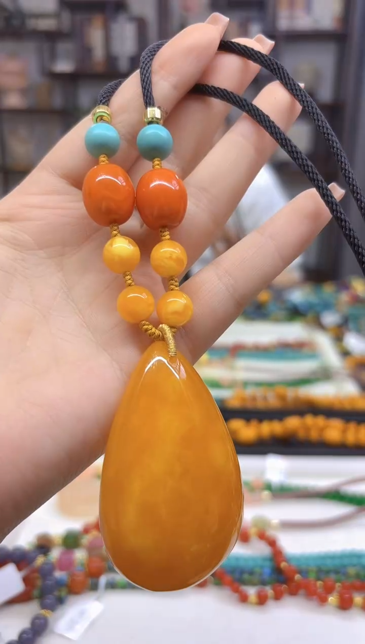 【闪购商品】蜜蜡毛衣链未镶嵌M350