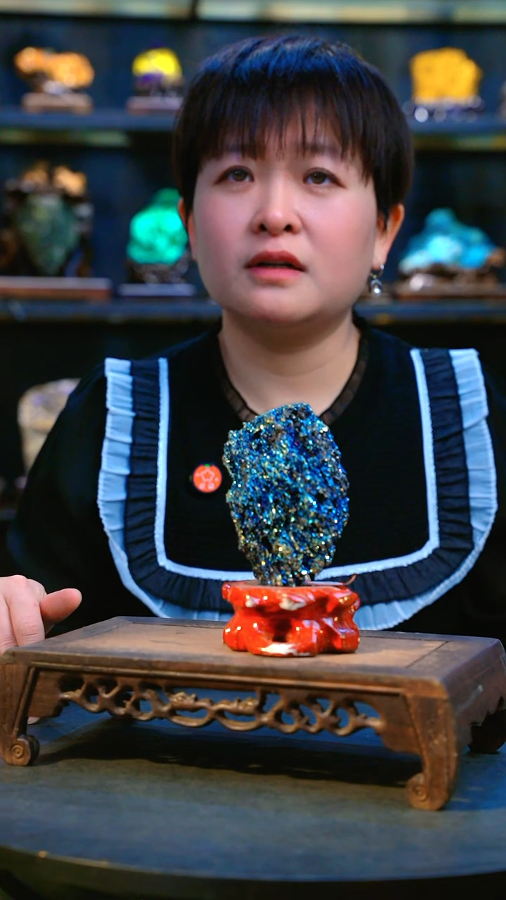 石材精品斑铜矿，石头摆件