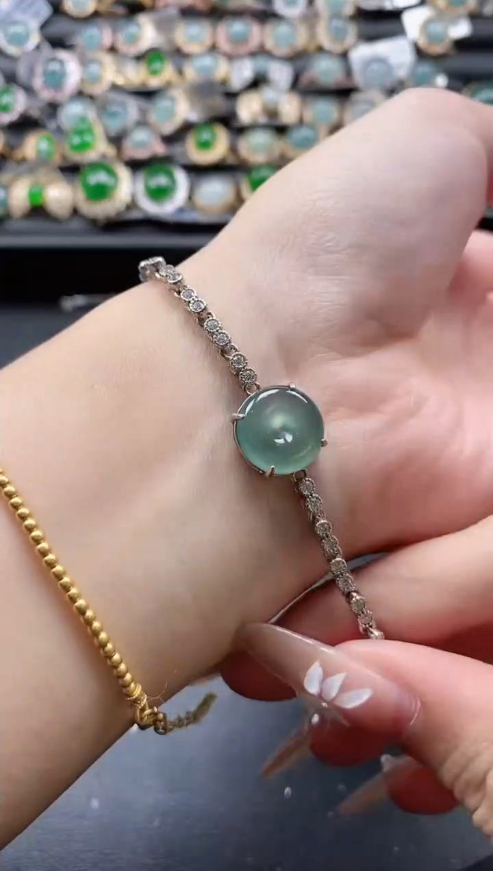 【闪购商品】翡翠戒指银S925镶嵌51511