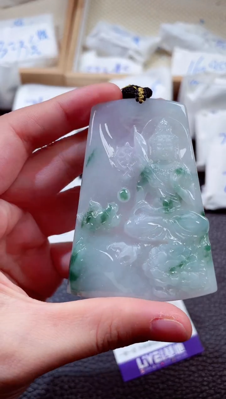 翡翠未镶嵌颈饰00006644文殊