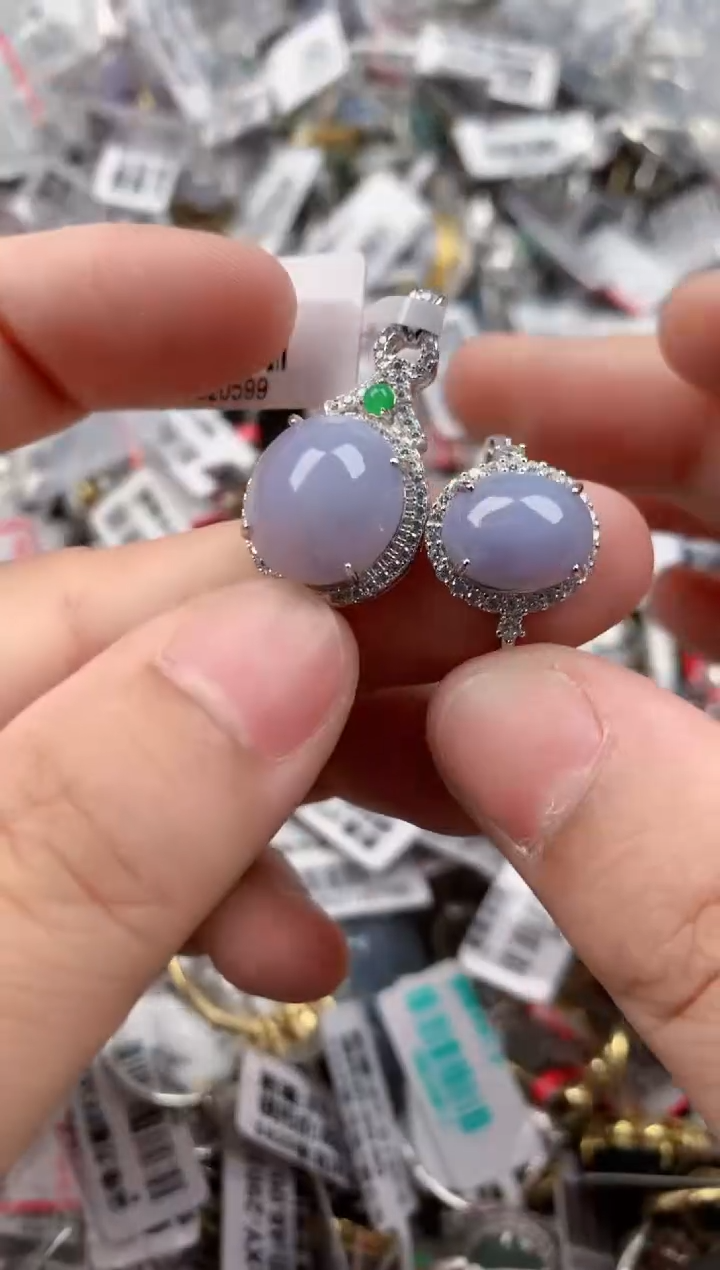 银S925镶嵌戒指翡翠222    3