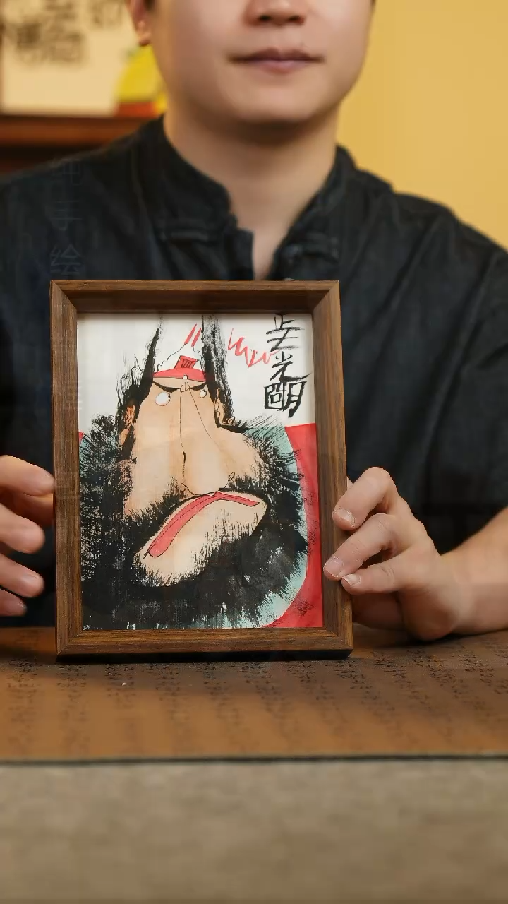 国画17*23纯手绘国风国画摆台