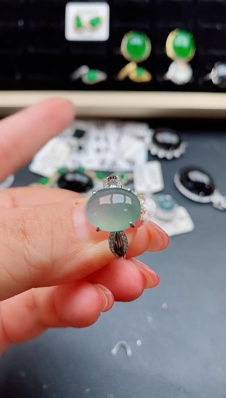 【闪购商品】翡翠戒指银S925镶嵌212121