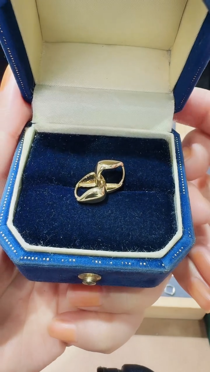 【闪购商品】18K金耳饰水滴耳环浅金色