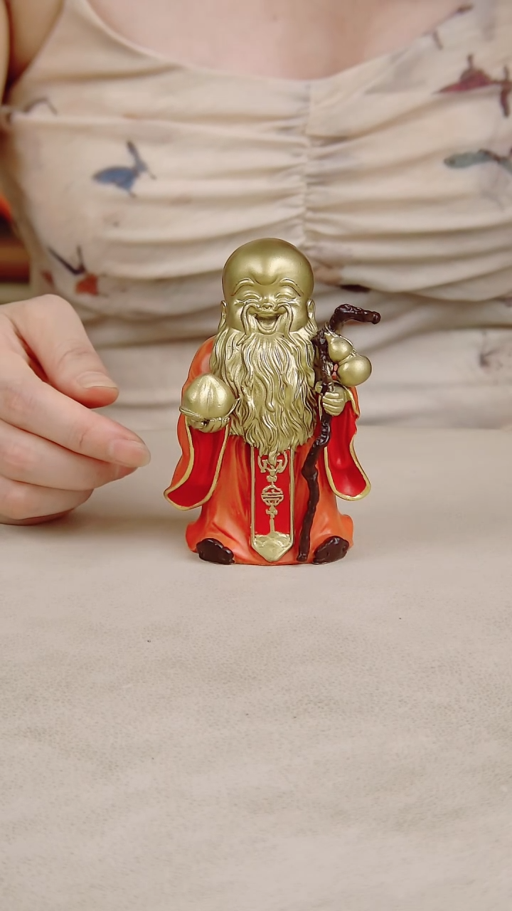 黄铜全黄铜摆件寿星公