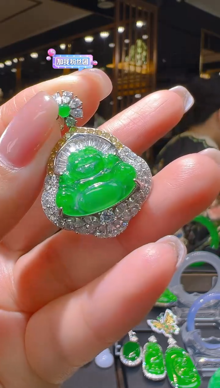 【闪购商品】翡翠吊坠(赠链)银S925镶嵌129（多样性发货）