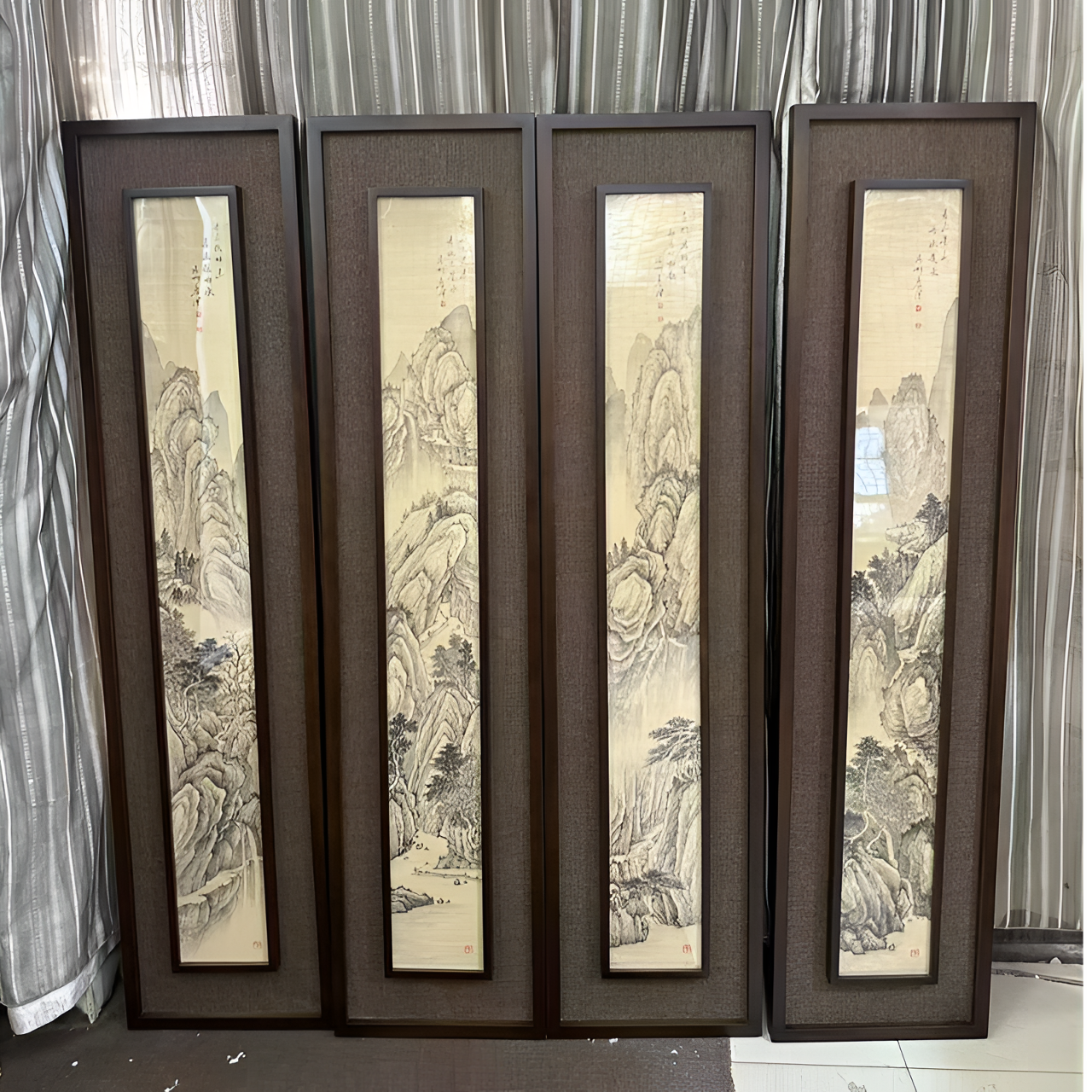 国画水墨山水图----小写意元宋风格鲁风禅师手绘作品