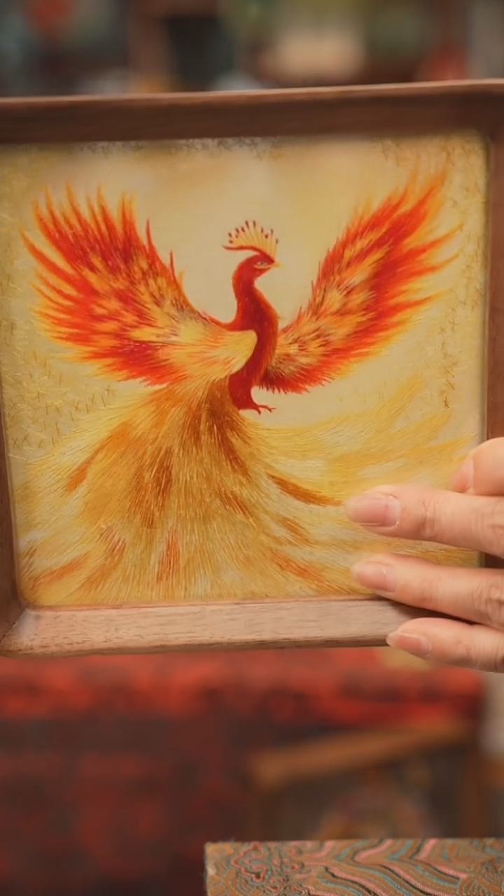 扇子A****?摆件摆台双面绣花