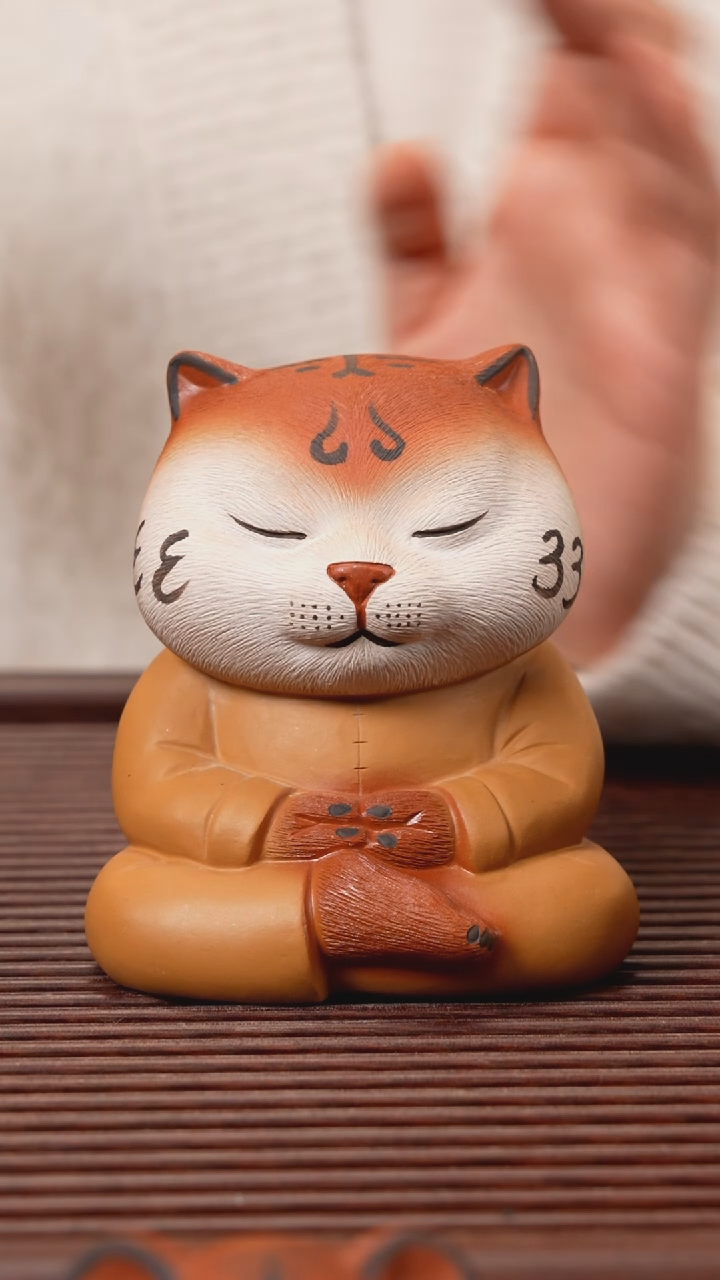 【闪购商品】紫砂茶宠静心萌虎