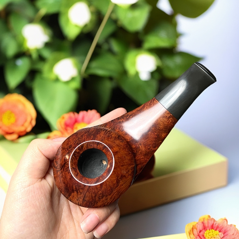 进口意大利石楠木手工斗光面飞碟长杆斗石楠木手工斗