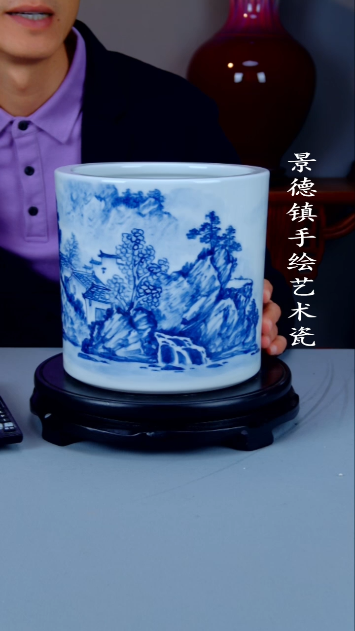 摆件陶瓷景德镇手工手绘陶瓷摆件18