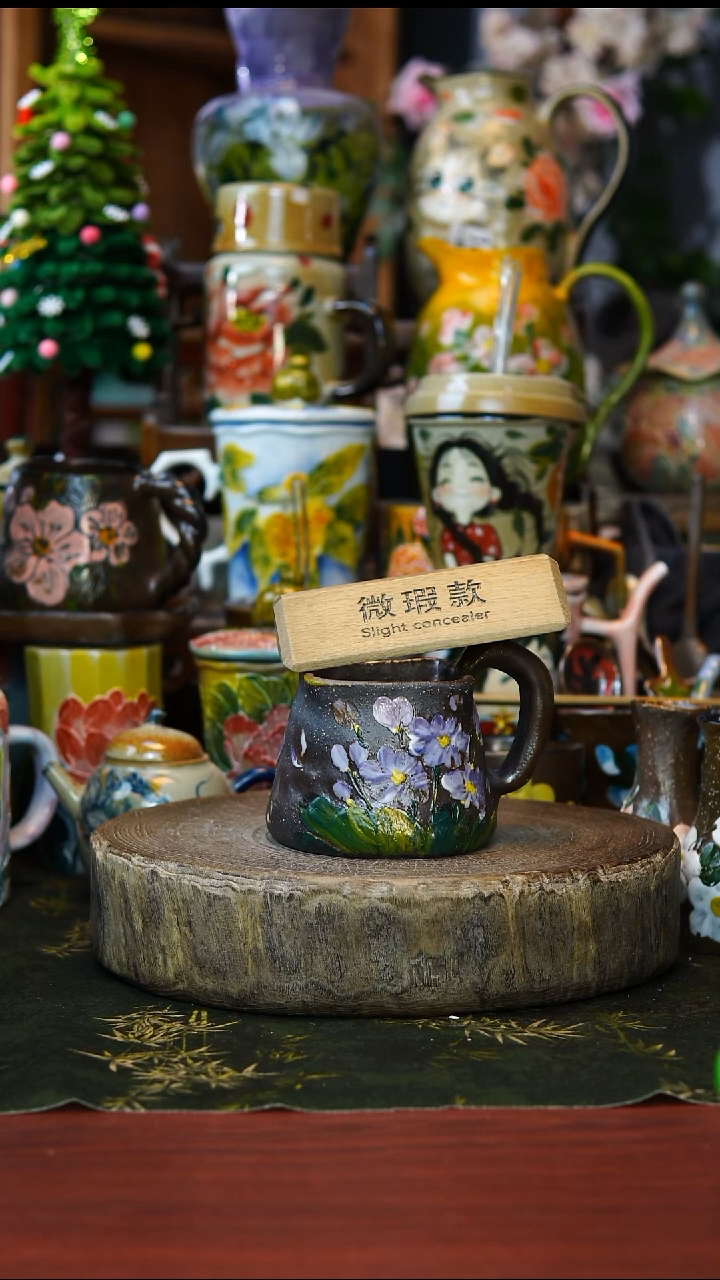 花瓶/杯子/碗微瑕154景德镇手工高温釉下彩