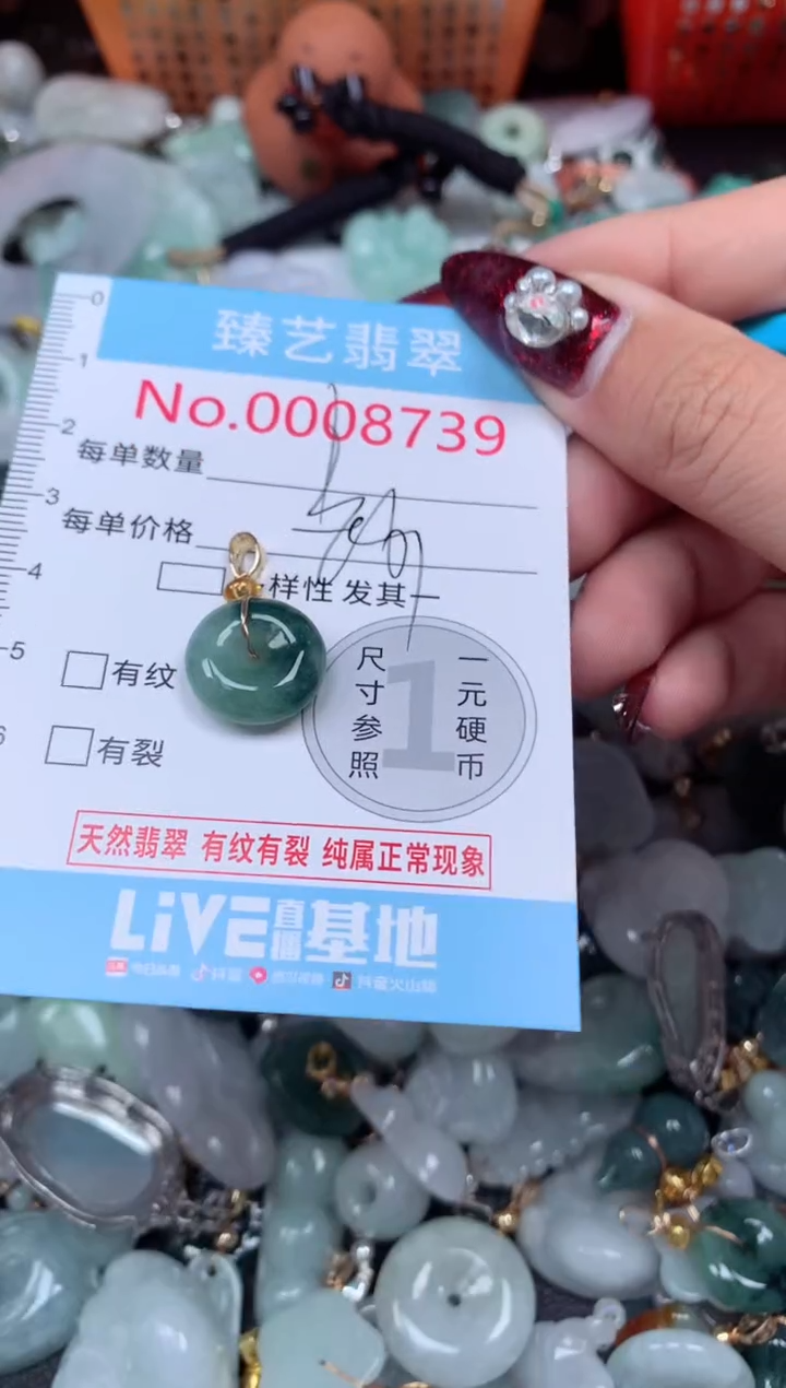 颈饰未镶嵌翡翠8739