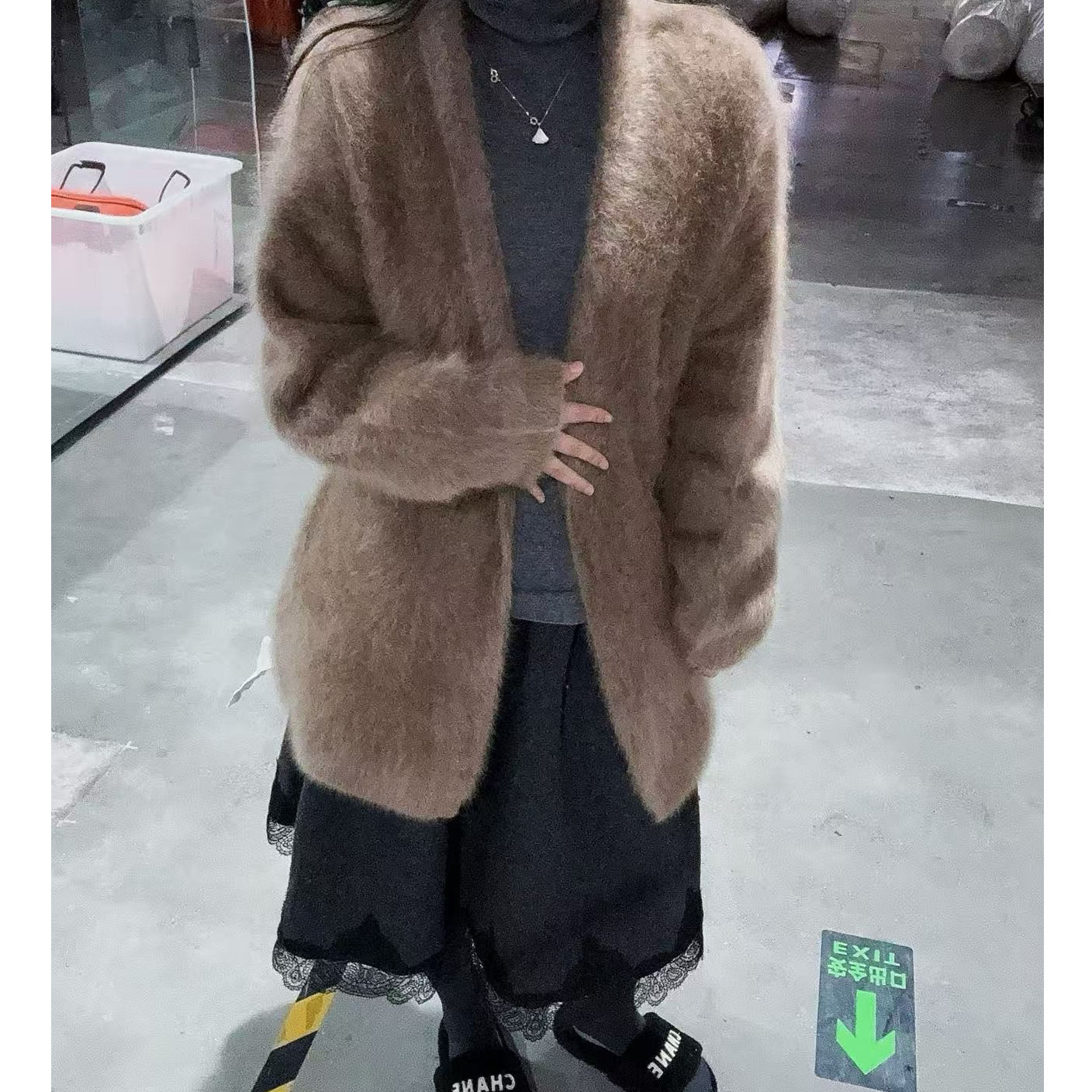 【“绒”生富贵系列】100%其他特种小动物绒开衫富婆装R997