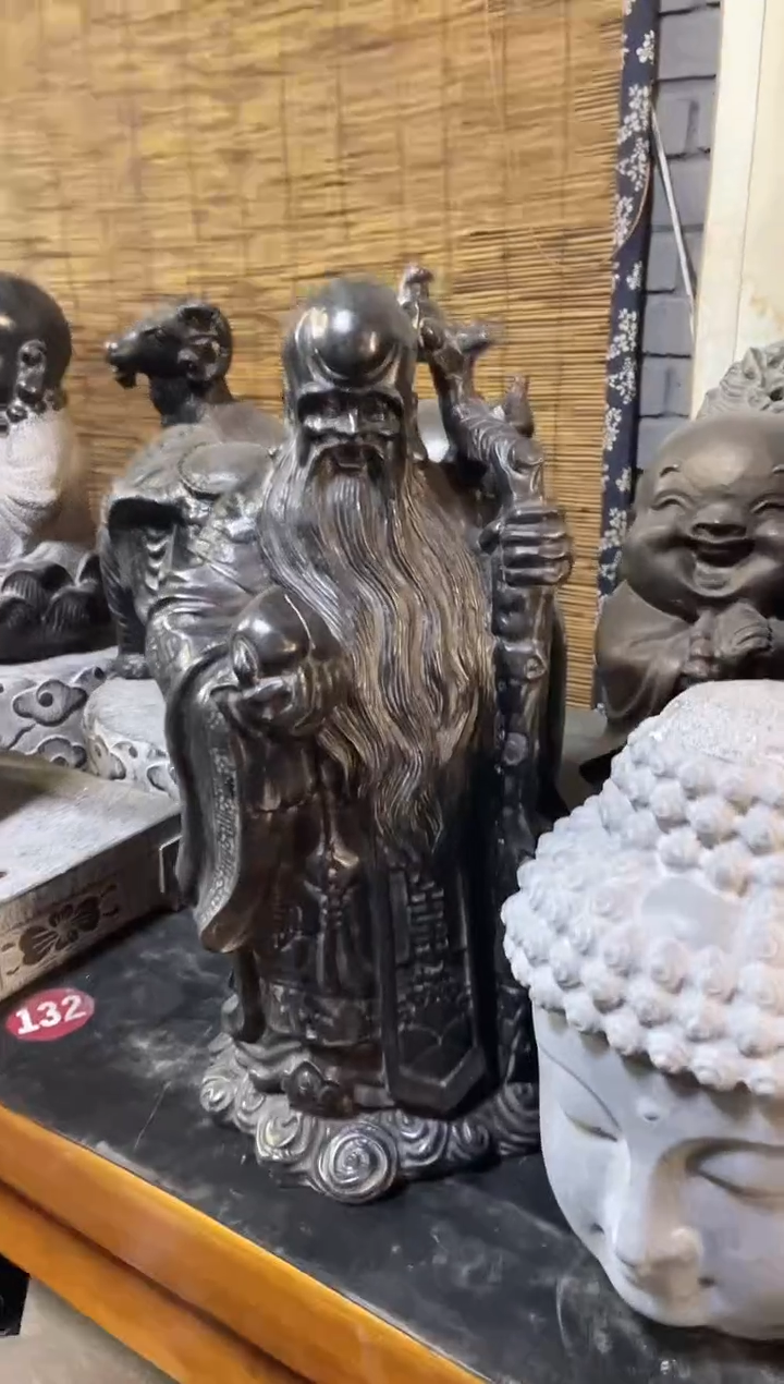 【闪购商品】50寿星天然青石雕刻