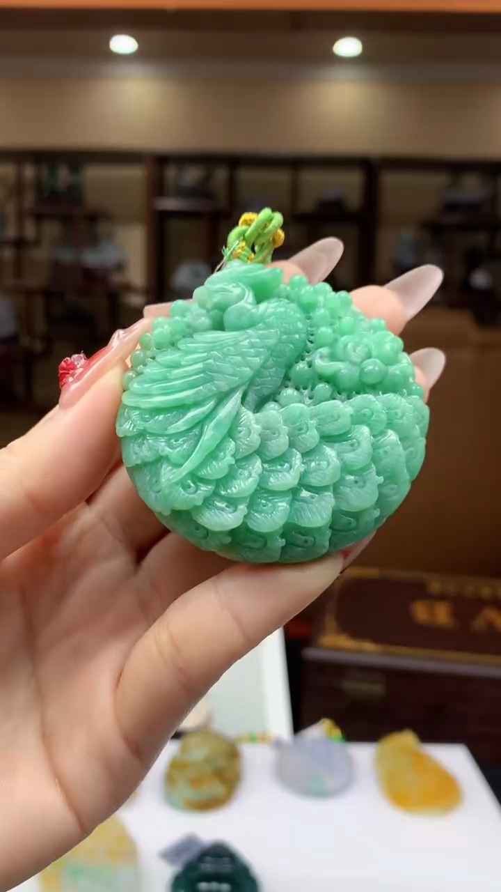 【闪购商品】定制翡翠未镶嵌1002ry-毛货挂件45