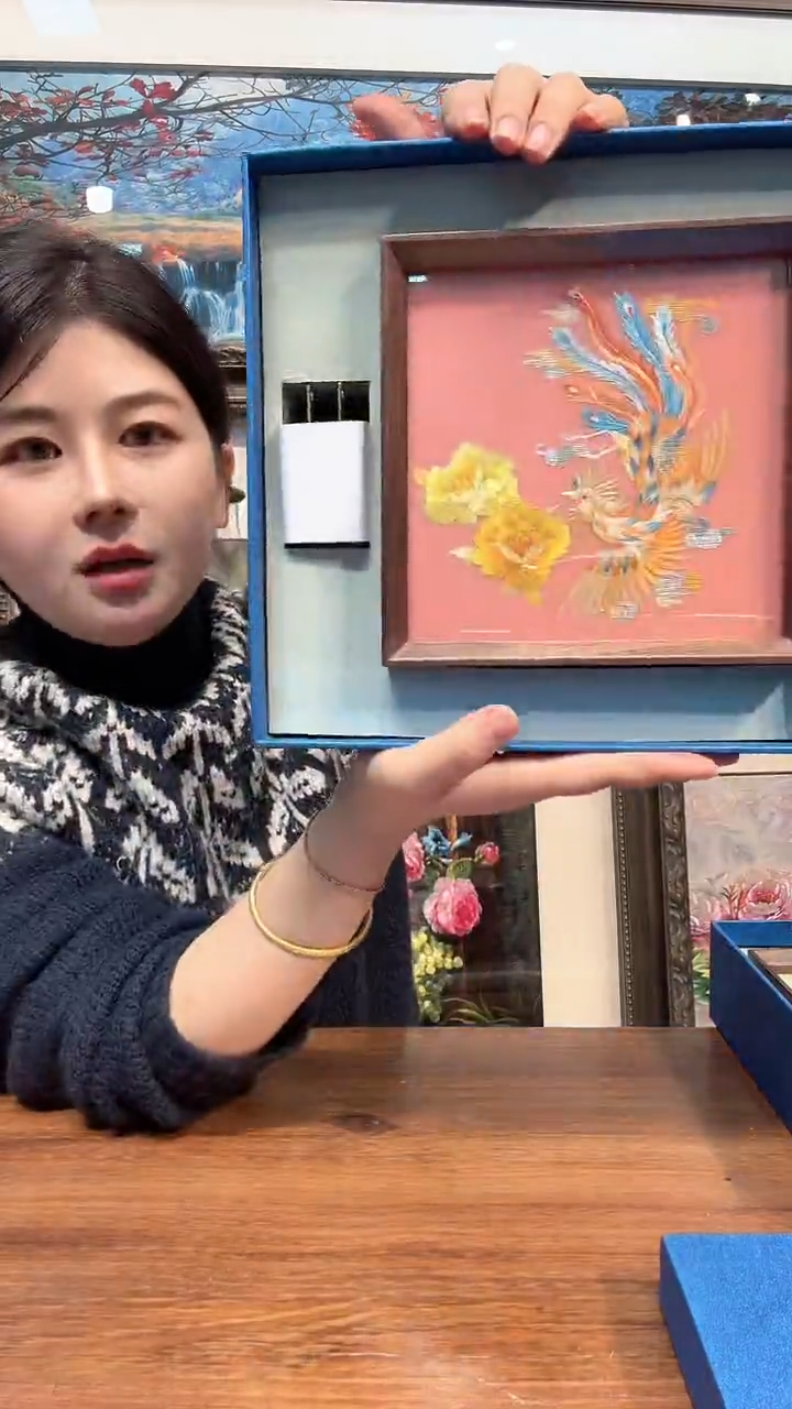 竖款非遗苏绣手工刺绣台灯