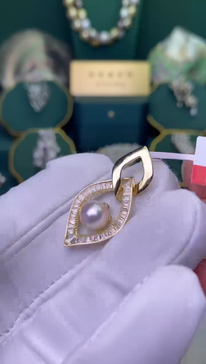 【闪购商品】海水珍珠颈饰银S925镶嵌7-8