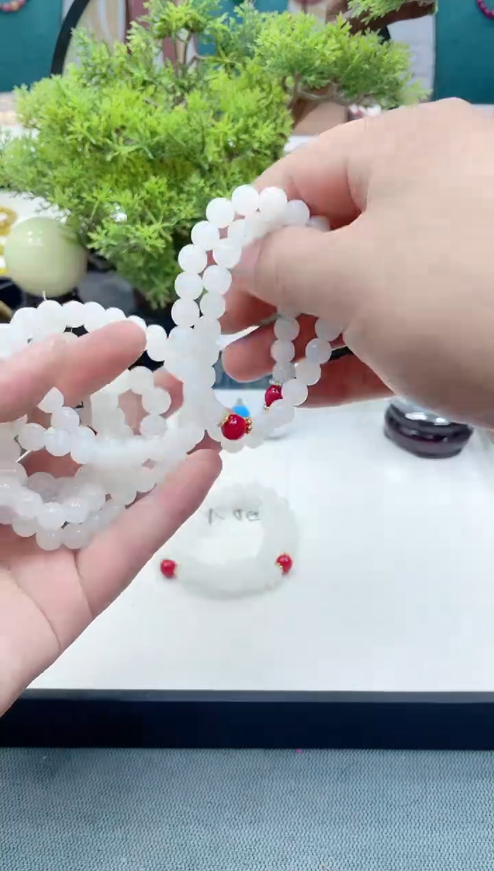 手链未镶嵌和田玉和田白玉配纱