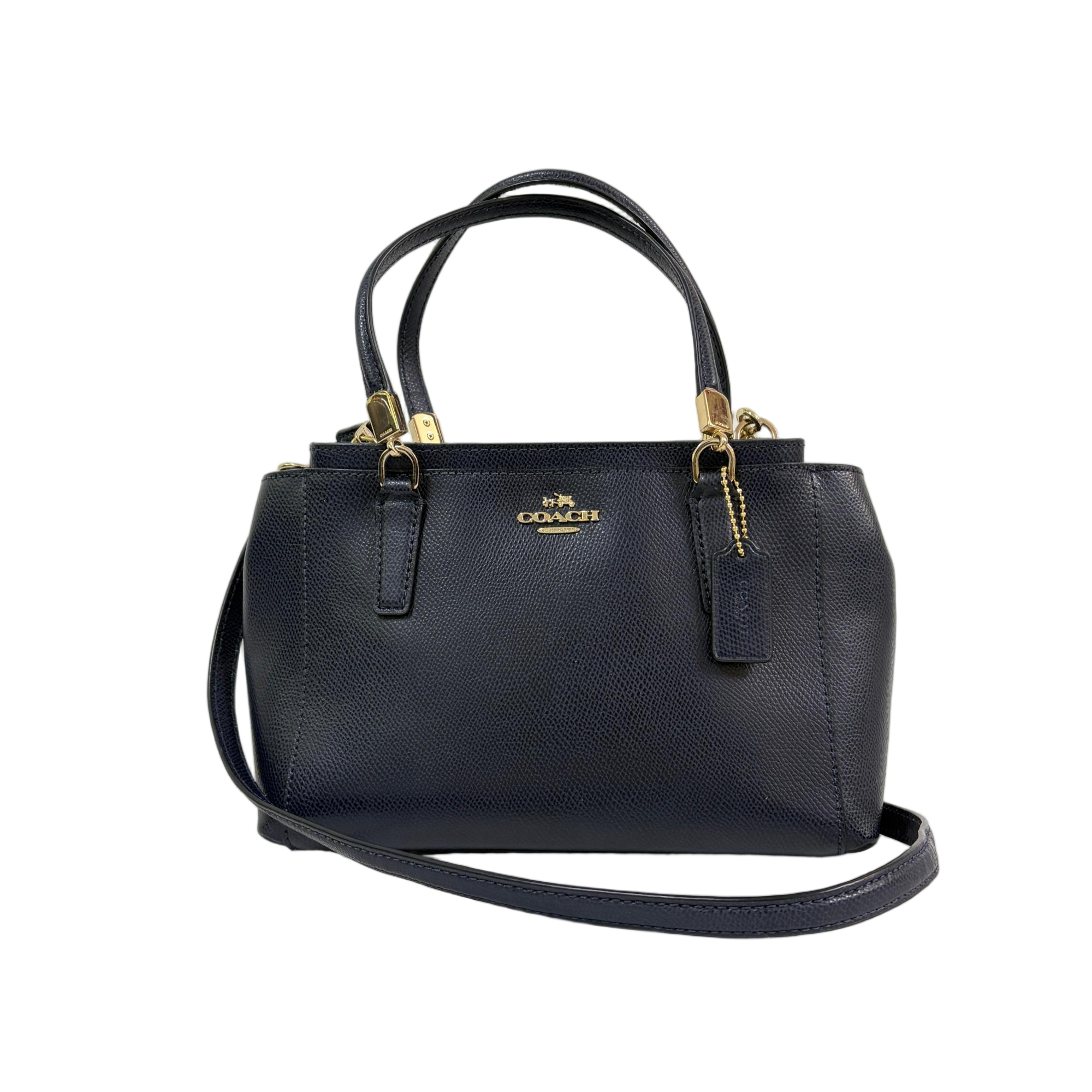 95新 COACH/蔻驰 藏蓝色全皮单肩斜挎杀手包 XY-60148