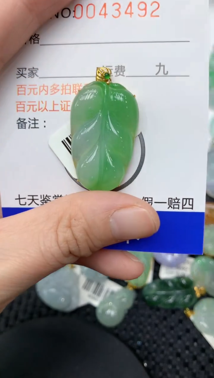 【闪购商品】翡翠颈饰18K金镶嵌11111111