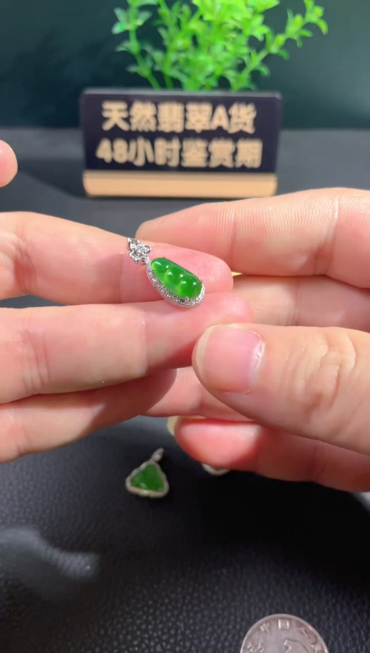 【闪购商品】翡翠颈饰18K金镶嵌翡翠