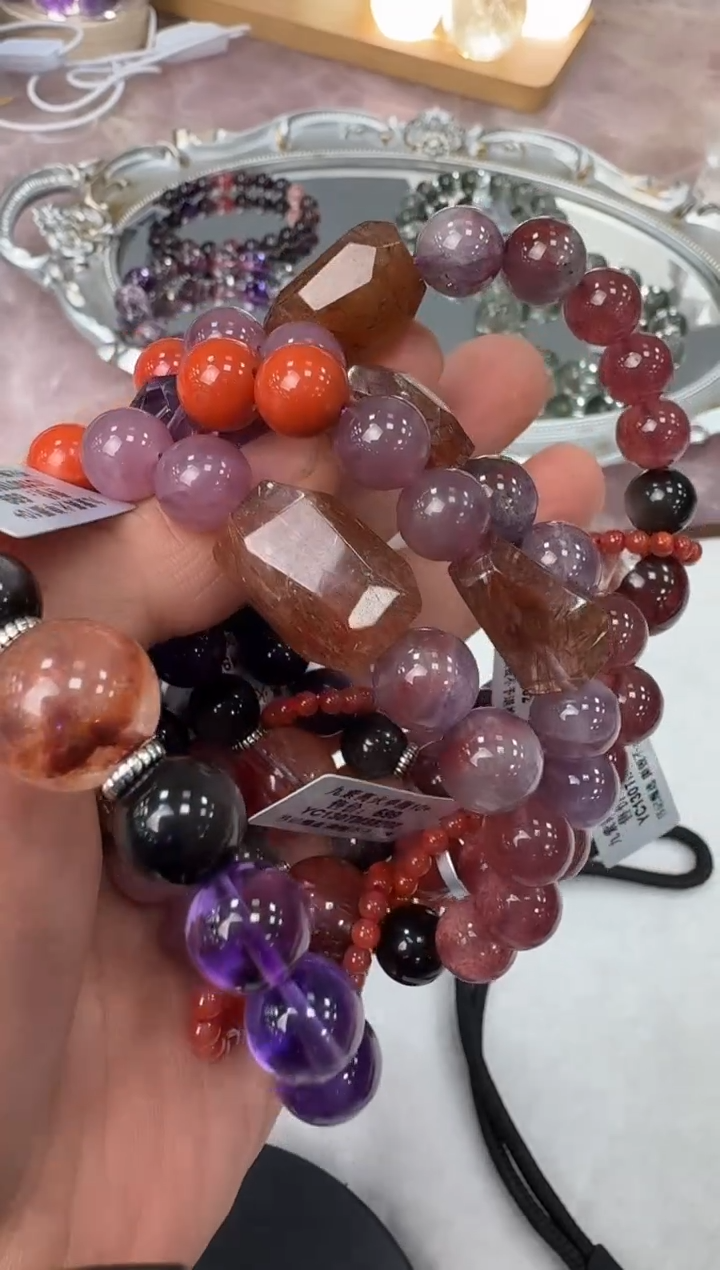 【闪购商品】水晶多宝手链未镶嵌YC130 约10mm多样性发一件