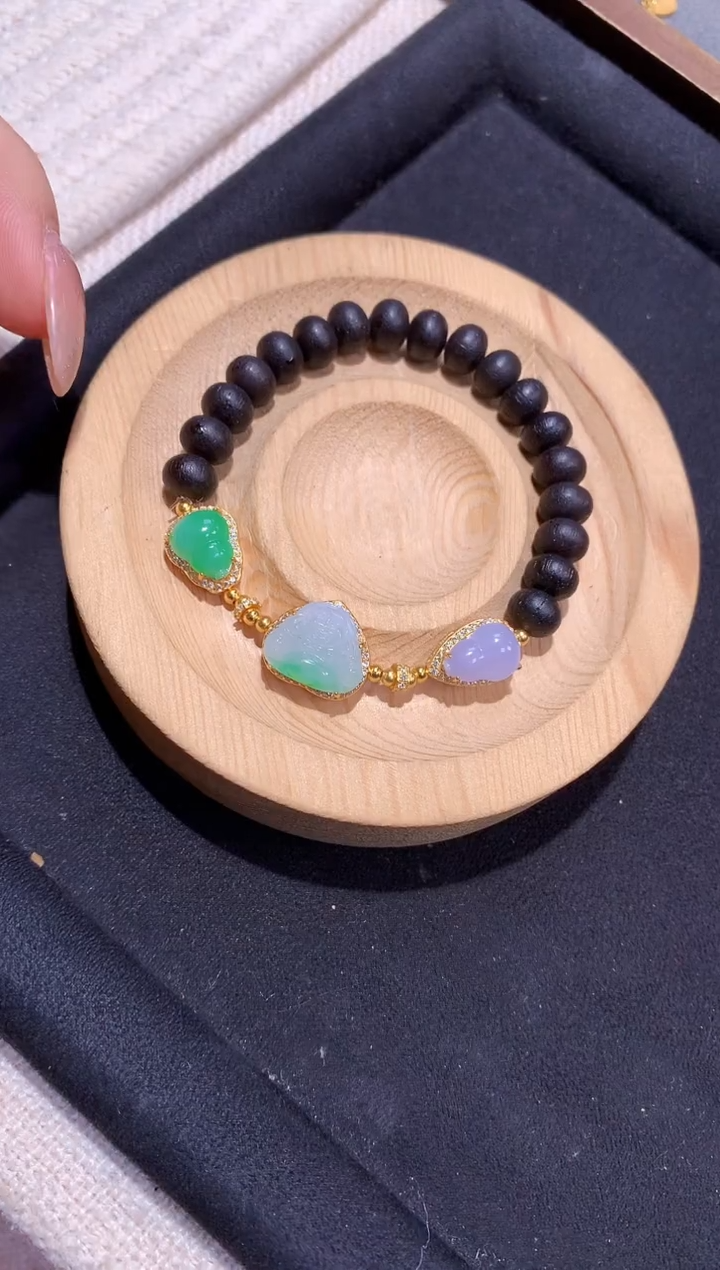 银S925镶嵌手串翡翠陌****r手串