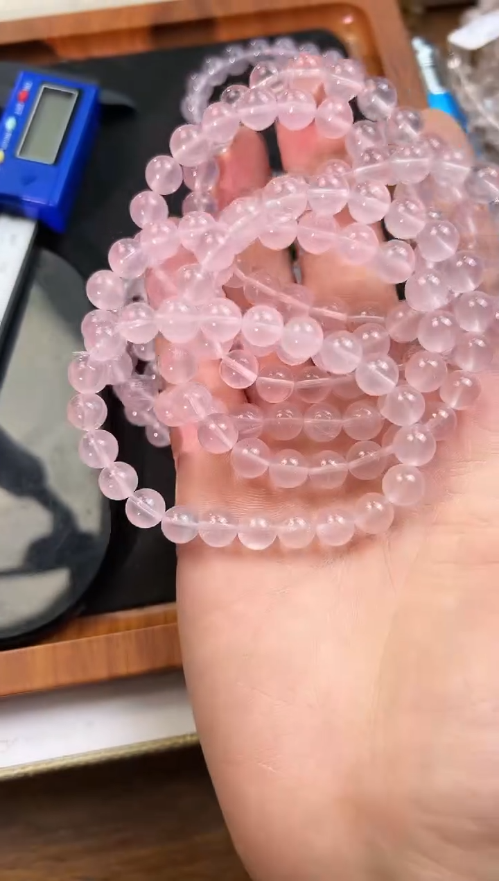 【闪购商品】芙蓉石手链未镶嵌8mm＋粉水晶手串（多样性发其一）