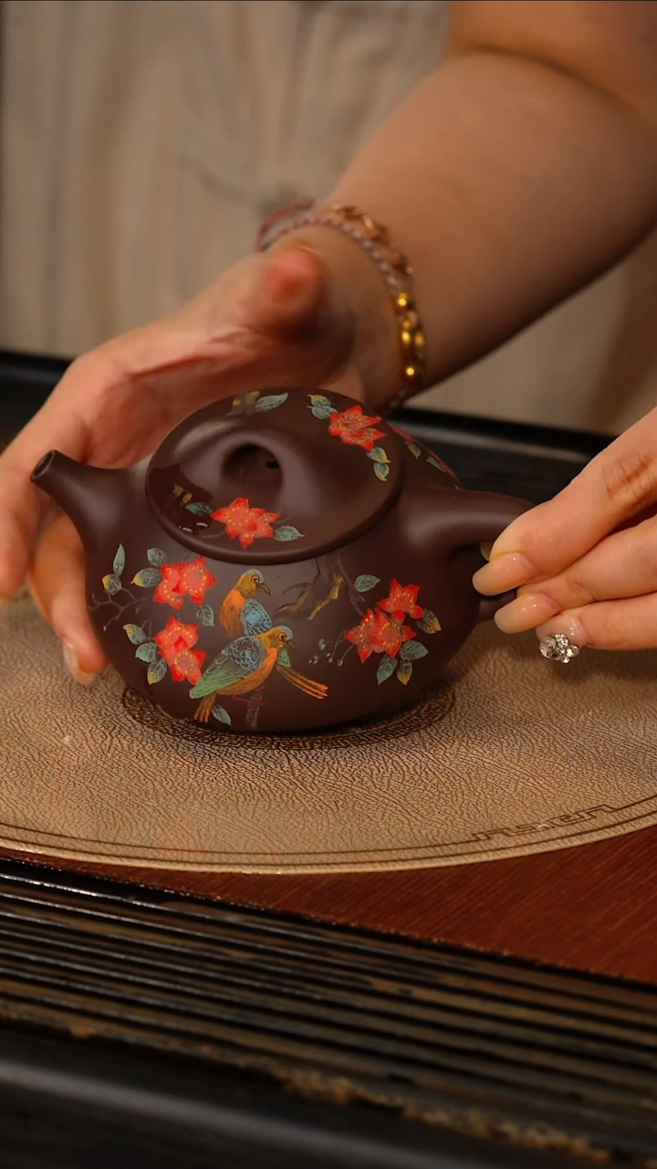 茶壶紫砂宜兴紫砂YJB 黑墩头 石瓢