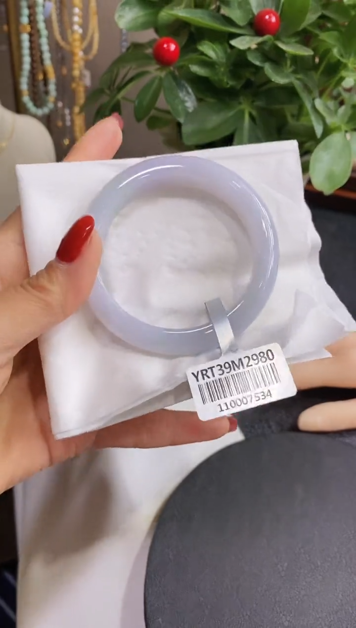 【闪购商品】翡翠手镯未镶嵌111春彩52-53/12.6*8.2