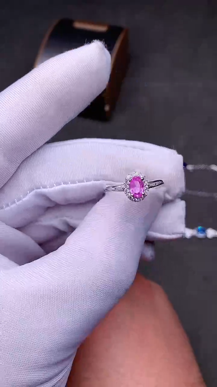 【闪购商品】彩色蓝宝石戒指银S925镶嵌.....