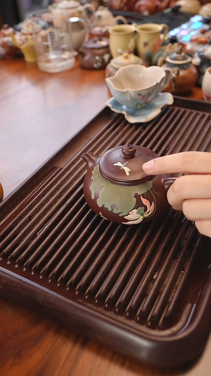 茶壶紫砂紫朱泥寒江壶