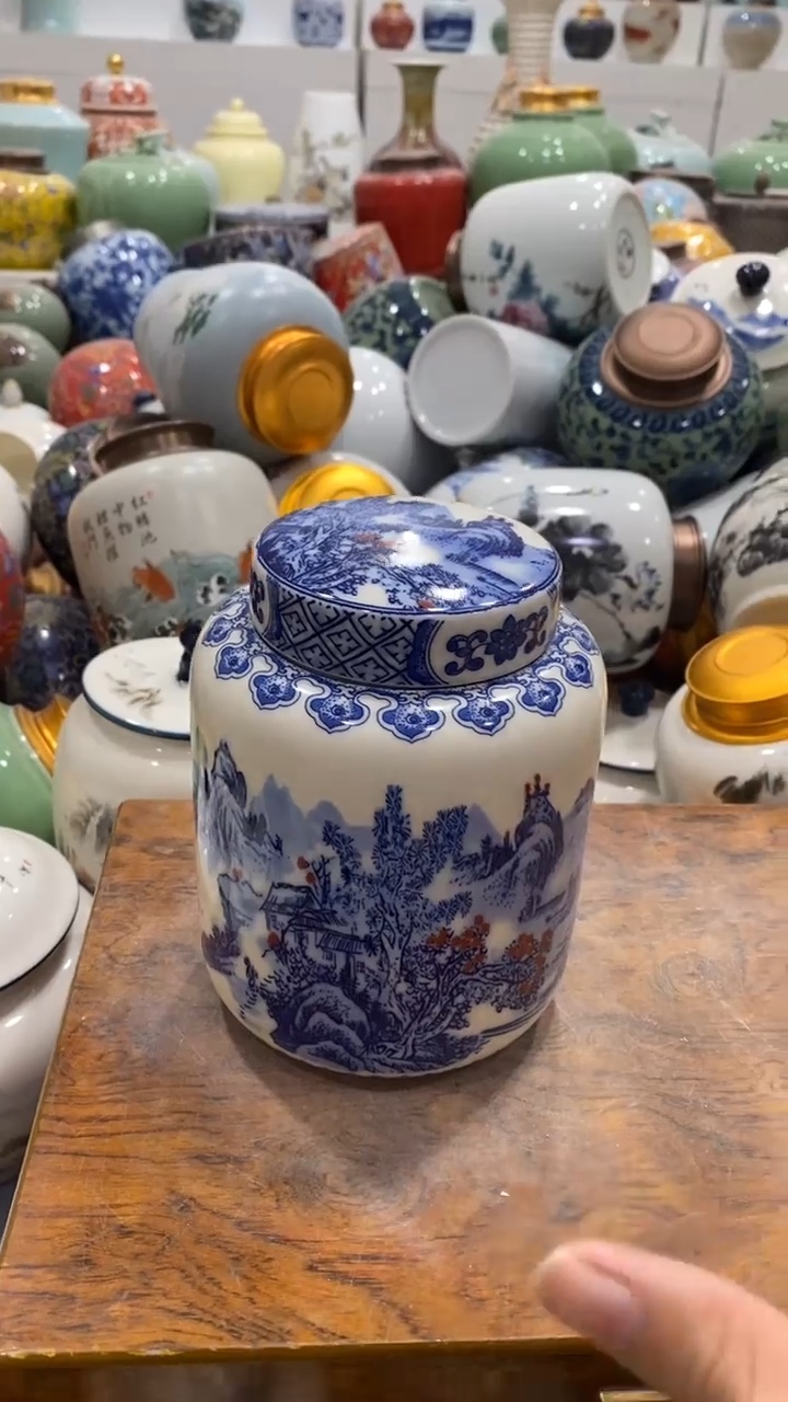 摆件陶茶叶罐密封罐储存罐