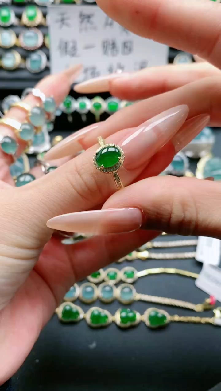 【闪购商品】翡翠戒指银S925镶嵌11111111