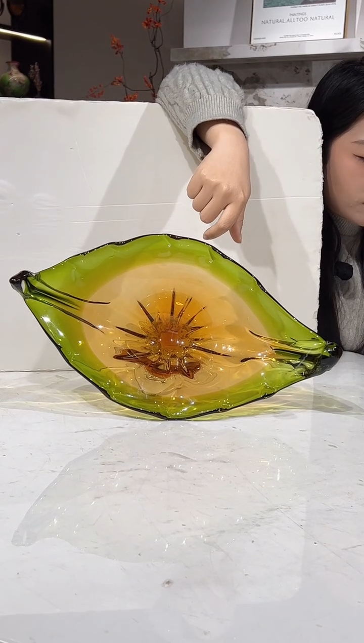 【闪购商品】琉璃一叶扁舟果盘