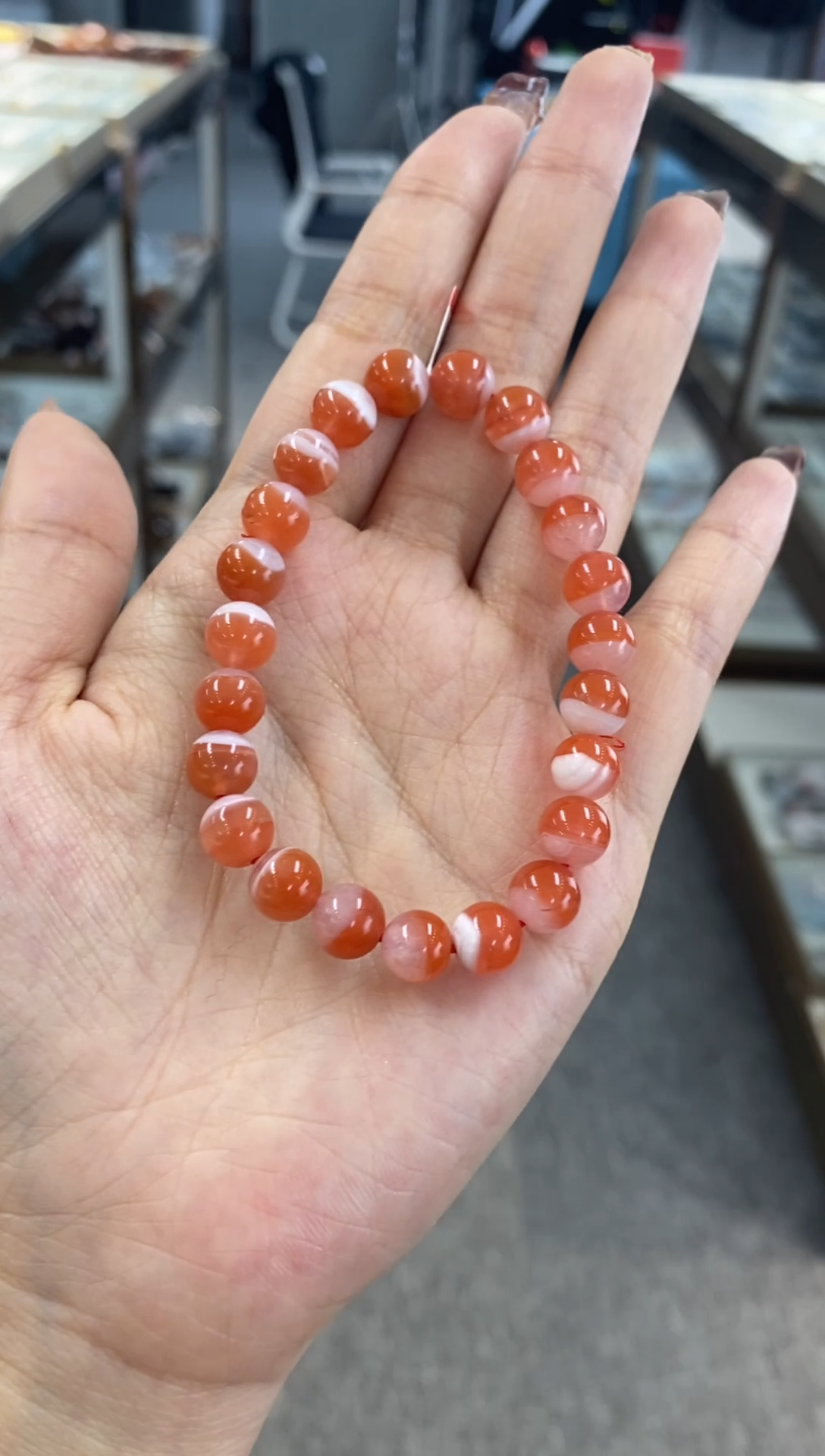 【闪购商品】南红玛瑙手链未镶嵌南红手串8m+