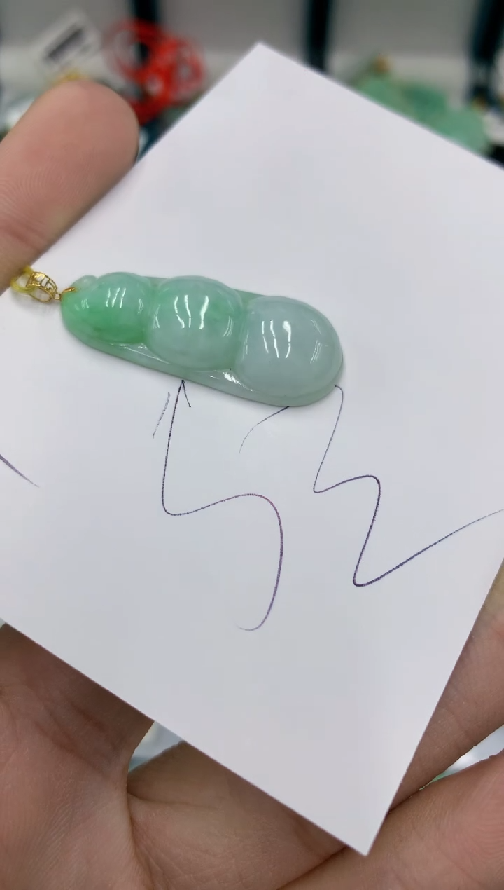 【闪购商品】翡翠颈饰18K金镶嵌号链接1111