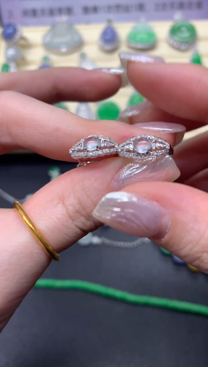 【闪购商品】翡翠耳饰18K金镶嵌耳饰|2980+298