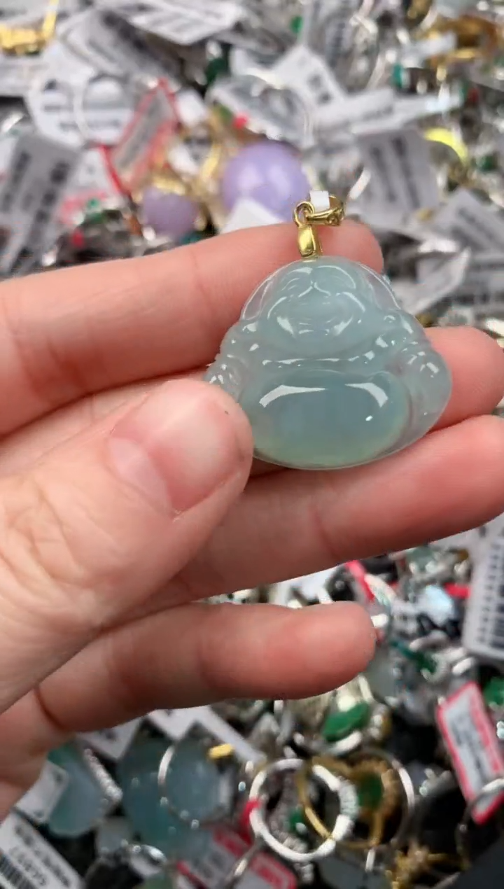 银S925镶嵌戒指翡翠7            7