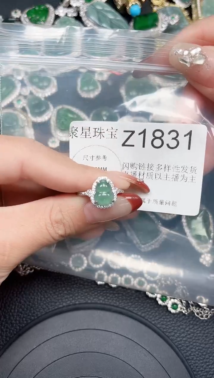 【闪购商品】翡翠颈饰未镶嵌赠皮绳1831