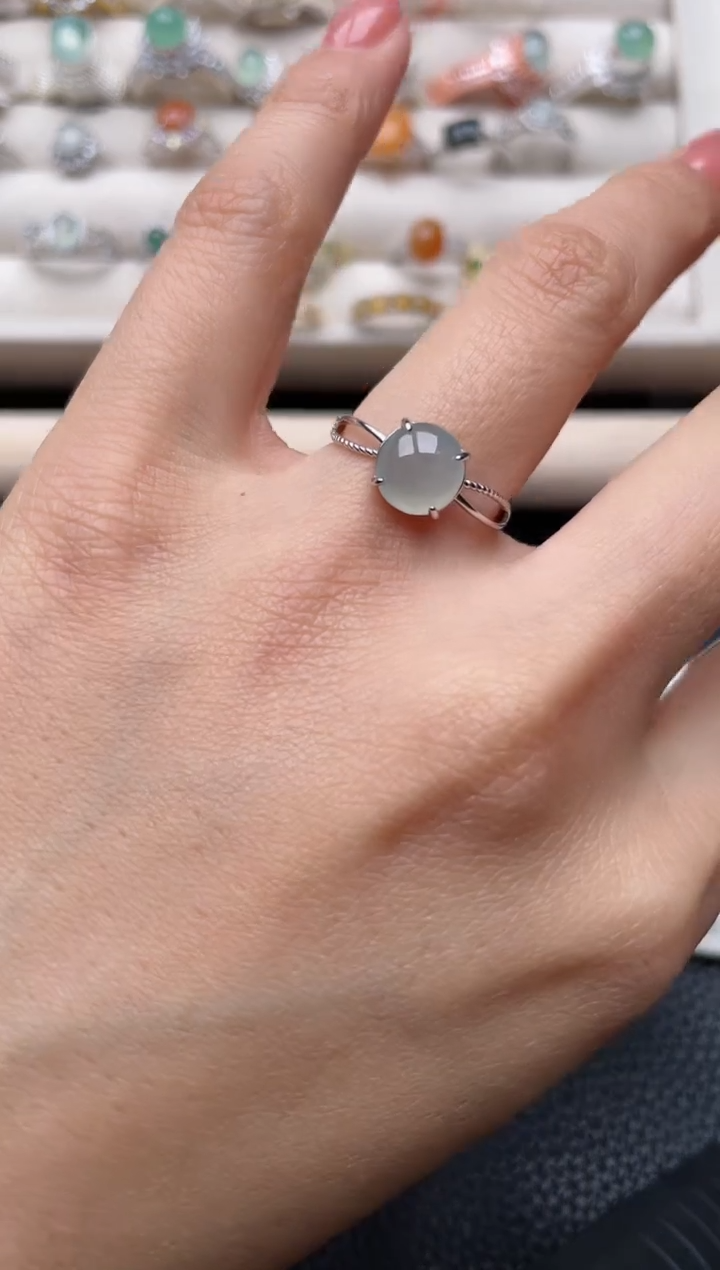 【闪购商品】翡翠戒指银S925镶嵌2222222222  10