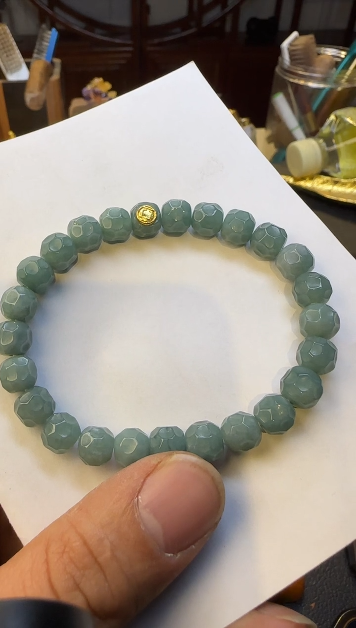【闪购商品】翡翠手串未镶嵌翡翠无相单圈8mm