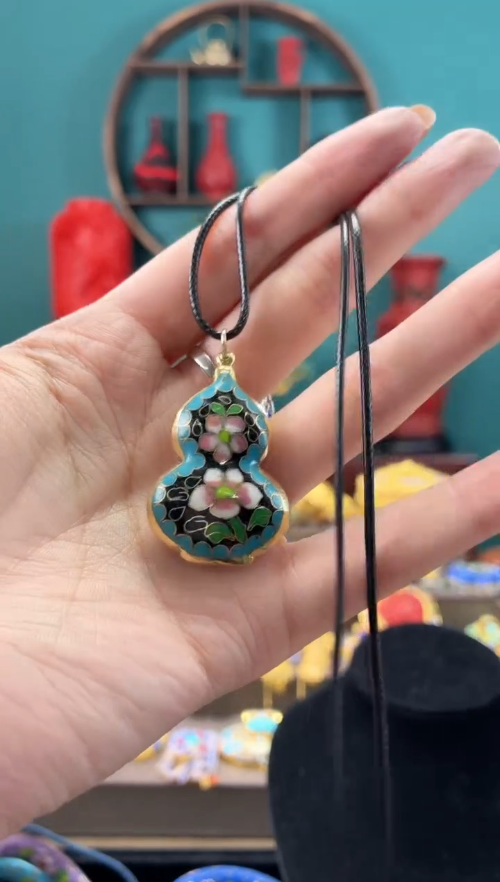 非遗手工景泰蓝吊坠葫芦