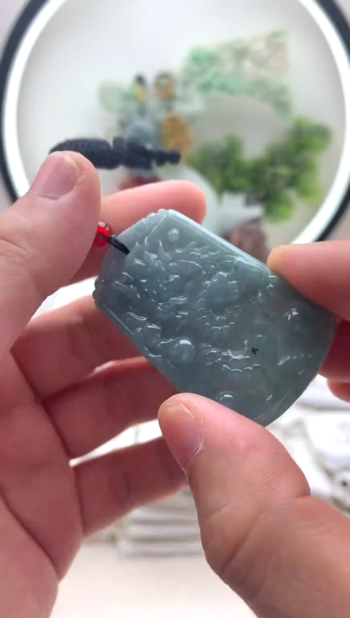 颈饰未镶嵌翡翠龙牌