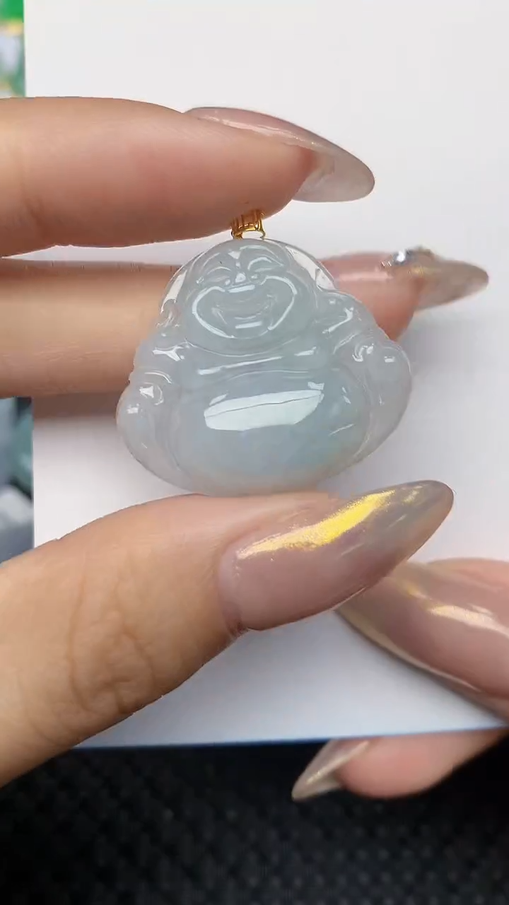 【闪购商品】翡翠颈饰18K金镶嵌天然翡翠A货